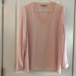 woman’s light pink, Loft by Ann Taylor, blouse, size extra large